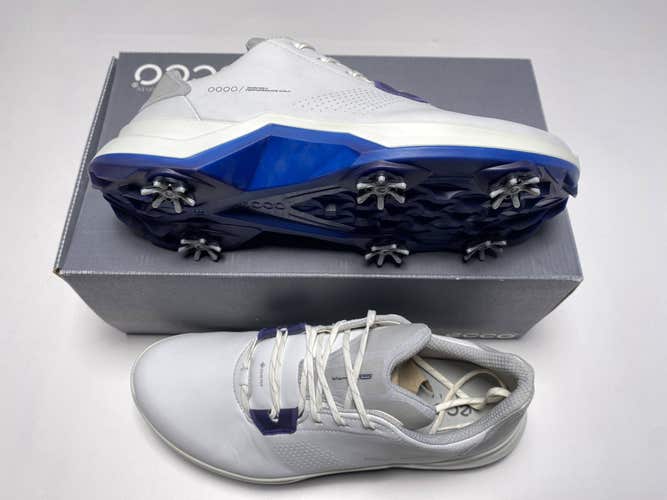 ECCO Golf Biom G5 Golf Shoes White Blue Men's SZ 9.5 NEW