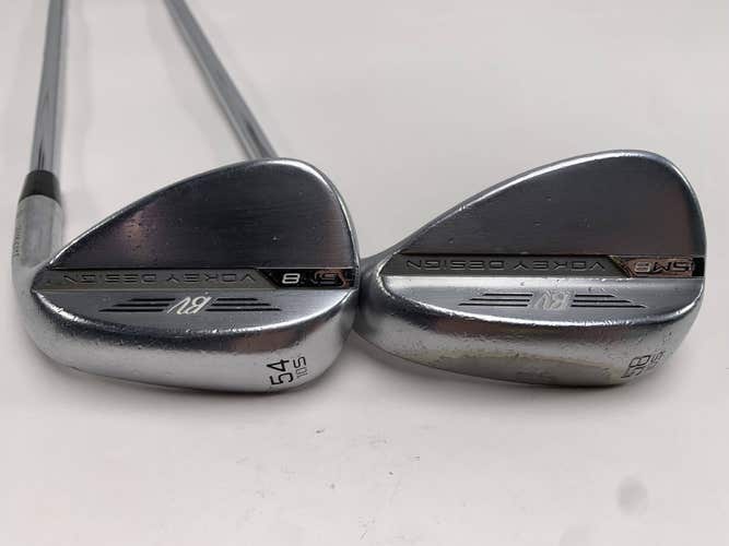 Titleist Vokey SM8 Tour Chrome Wedge Set 54* 10 | 58* 10 Wedge Steel Mens RH