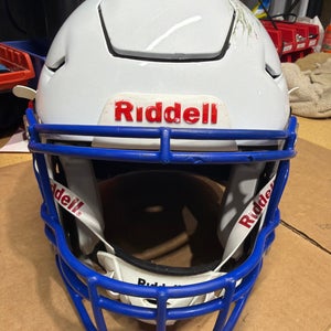 USED RIDDELL FLEX ADULT HELMET - LARGE - METALLIC WHIITE