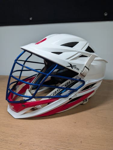 White/Red/Blue Cascade XRS Helmet (Used)