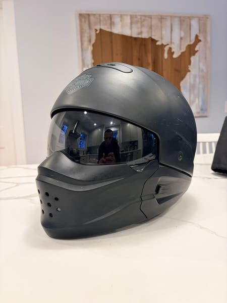 dot harley davidson motorcycle helmets Harley-Davidson Fire Breather Ultra-Light J02 Half Helmet or as a half helmet without the mask and sleeve TRIANGLE Full Face Motorcycle Helmet