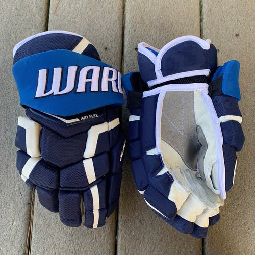 13" Warrior Covert QRL Custom Pro Stock Gloves Navy/White/Blue *Read Full Description*
