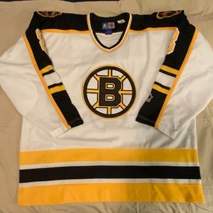 New 90s Vintage Boston Bruins Cam Neely #8 Starter Away (White) Jersey Size XL