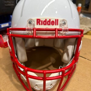 USED RIDDELL SPEED CLASSIC ICON ADULT HELMET - LARGE - METALLIC WHITE