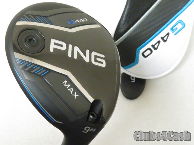 PING G440 MAX Fairway 24  9 Wood TOUR 2.0 Chrome 75 Stiff Flex +Cover  MINT