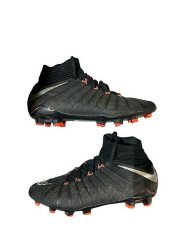 Used Nike HYPERVENOM Soccer Cleats Black Junior 04.5 11873-S000211998