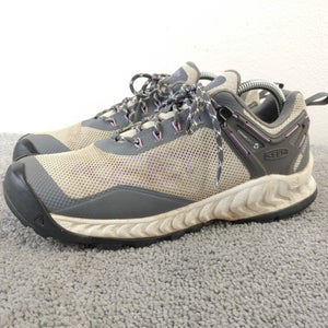 KEEN NXIS EVO Womens 10.5 Waterproof Hiking Shoes Gray Outdoor Sneakers