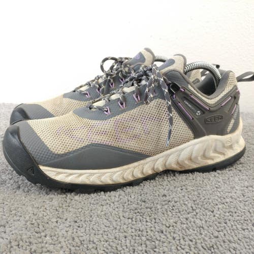 KEEN NXIS EVO Womens 10.5 Waterproof Hiking Shoes Gray Outdoor Sneakers