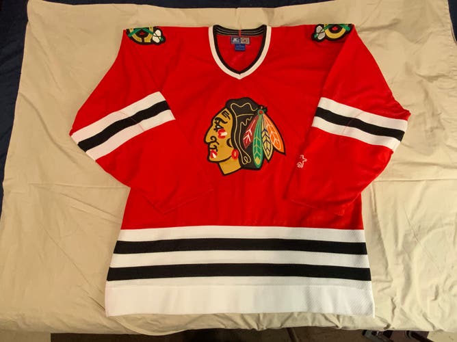 New Vintage Chicago Blackhawks Starter Home (Red) Hockey Jersey Sz XL