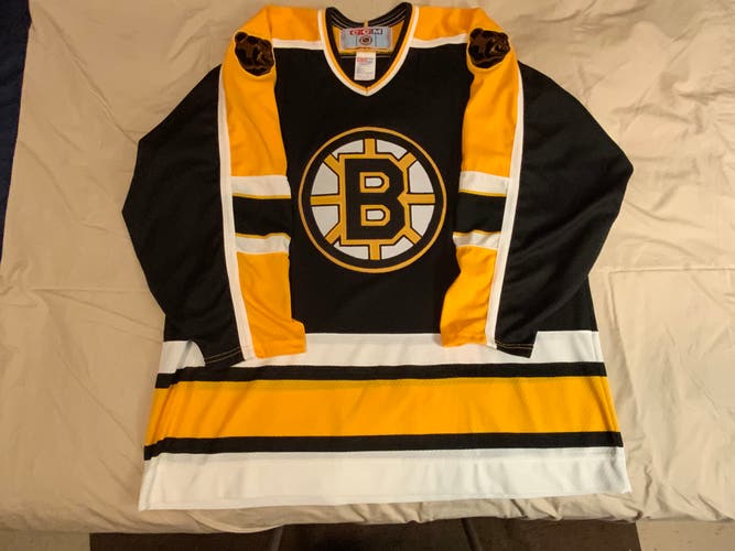 New Vintage Boston Bruins CCM Home Game (Black) Hockey Jersey Size XL