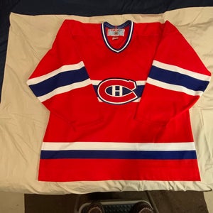 NEW 90s Vintage Montreal Canadiens CCM Home Game (Red) Hockey Jersey XL