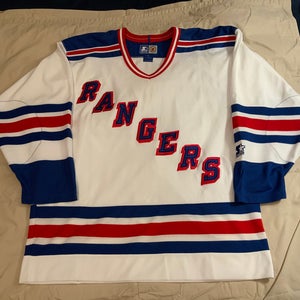 NEW Vintage New York Rangers Starter Away (White) Jersey Size XL