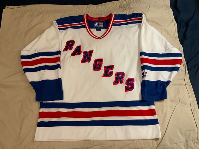 NEW Vintage New York Rangers Starter Away (White) Jersey Size XL