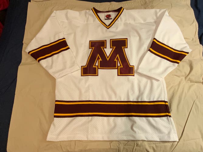 NEW Vintage Minnesota Golden Gophers NCAA Hockey Team Away Jersey XL