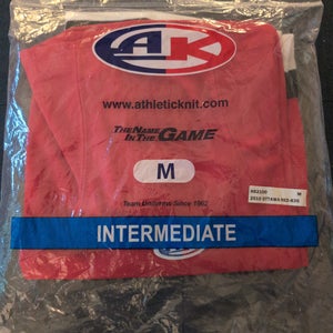 Red w/ White and Black stripes Intermediate Medium Athletic Knit Socks (New)