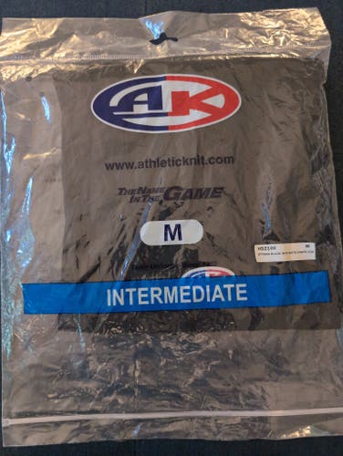 Black w/Red and White  stripes Intermediate Medium Athletic Knit Socks (New)