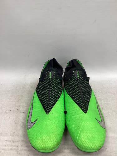 Used Nike PHANTOM GHOST LACE Soccer Cleats Black And Neon Green Senior 12 11851-S000042605
