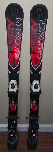 Salomon X-Wing Fury Jr. 110cm kids skis with Salomon TZ5 bindings