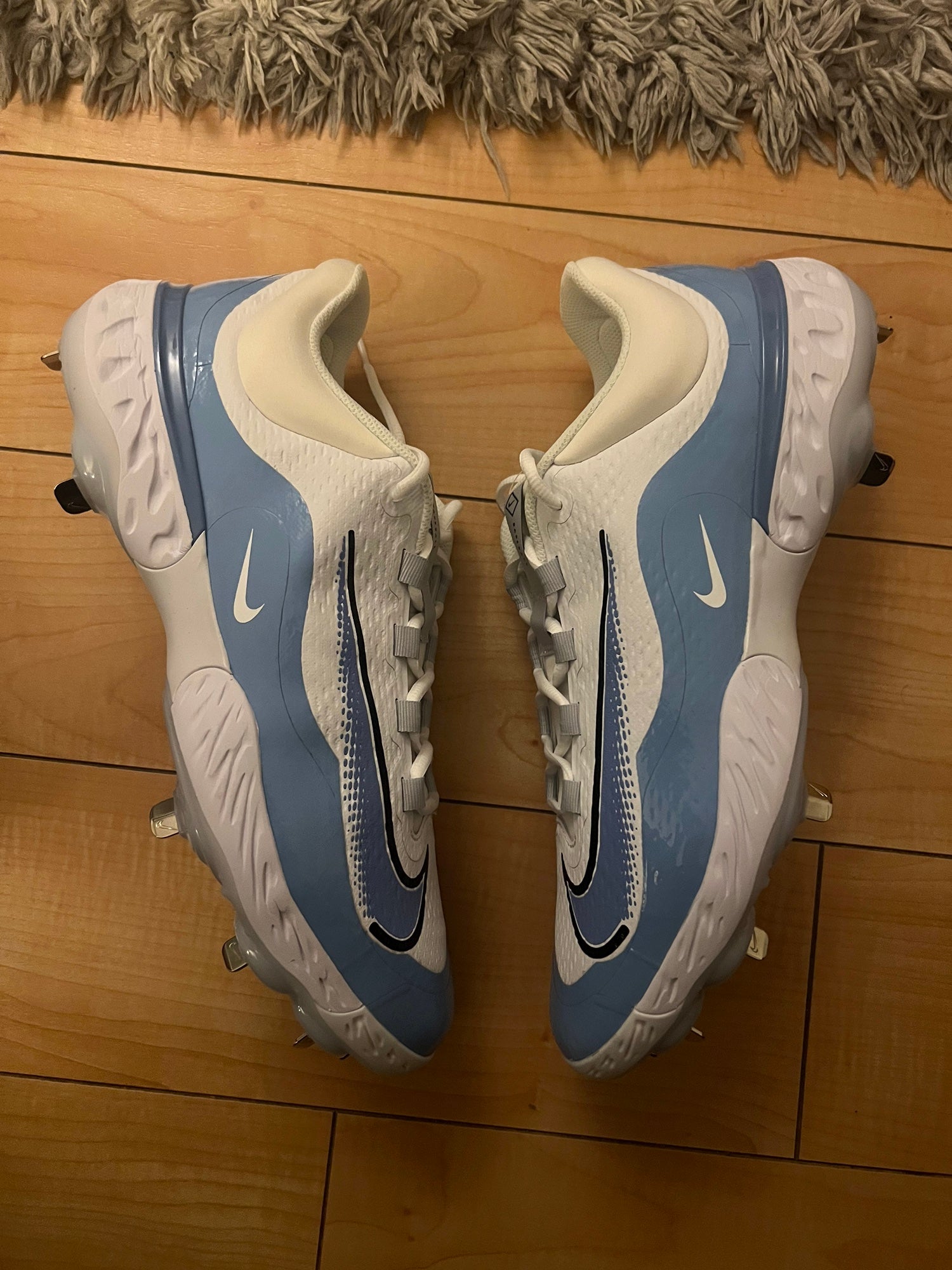 Nike Alpha Huarache Elite 4 Men\'s 15 Baseball Cleats UNC Blue DR6851-102 Nike Alpha Huarache Elite 4 Baseball Cleats UNC Light Blue  main image 2