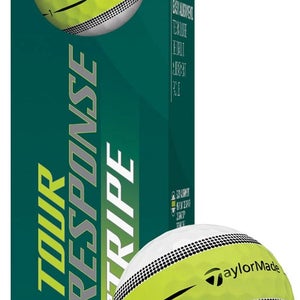 Taylor Made Tour Response Stripe Golf Balls (White, 3pk) 1 Sleeve 2022  NEW