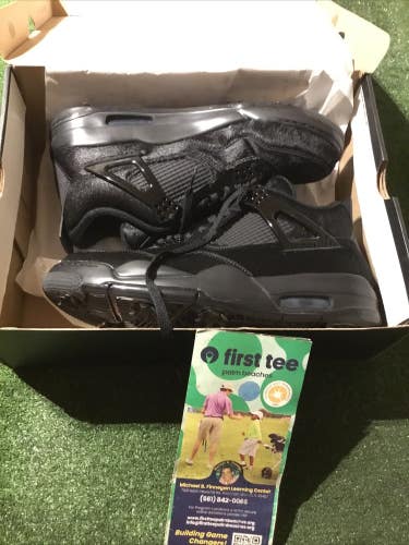 Nike Michael Jordan IV G Size 11.5 Golf Shoes Black/Cement Grey