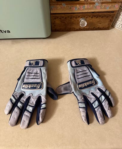 Franklin CFX Pro Batting Gloves Medium Rare Carolina and Royal Blue