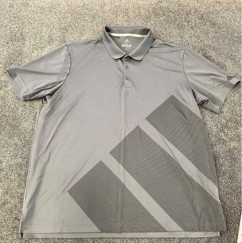Gray XXL Men's Adidas polo Shirt