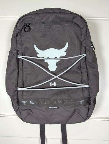 Under Armour UA Storm Project Rock Brahma Backpack School Gym Training Bag Gray