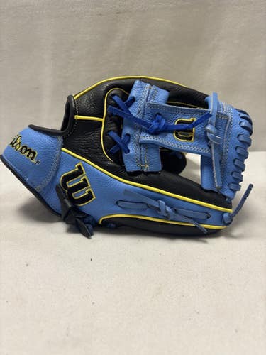 Used Wilson A550 BB/SB Glove RH Throw Black/Yellow/Royal 11" 11490-S000268444