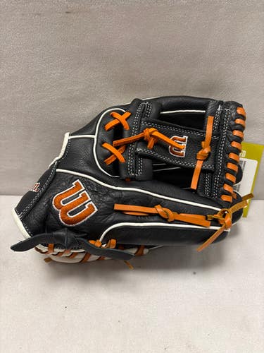Used Wilson A550 BB/SB Glove RH Throw Black/Orange/White 11 1/2" 11490-S000268442