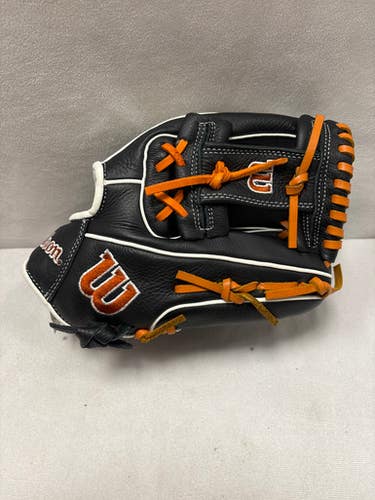 Used Wilson A550 BB/SB Glove RH Throw Black/Orange/White 11 1/2" 11490-S000268439