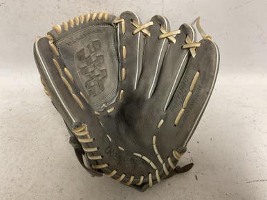 Used Rawlings GG Elite GGEFP120BG RH Throw Fastpitch Gloves Grey 12" 11855-S000198350