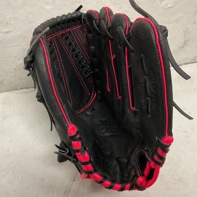 Used Wilson Flash A04RF1612 RH Throw Fastpitch Gloves Black And Pink 12" 11855-S000198328