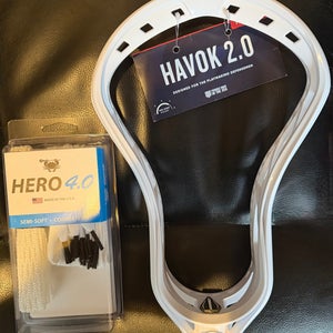 MAVERIK HAVOK 2 Lacrosse Head with HERO 4.0 complete mesh kit valued at $34.99!!