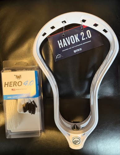 Maverik Havok 2 Lacrosse Head with Hero 4.0 complete mesh kit valued at $34.99!!