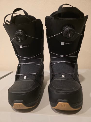 Men's Size M 8.5 (W 9.5) Salomon Launch BOA SJ Snowboard Boots Medium Flex All Mountain (Used)