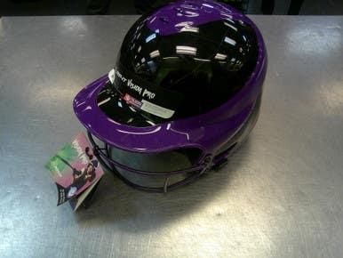 Used RIP-IT VISION PRO Batting Helmet w/Mask Purple MD 11339-S000198236