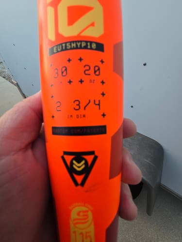 2025 Easton Hype Fire Composite USSSA Certified Bat (-10) 20 oz 30" (New)