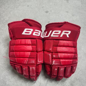 14” Bauer Pro Series Miami University Pro Stock Hockey Gloves (Used)