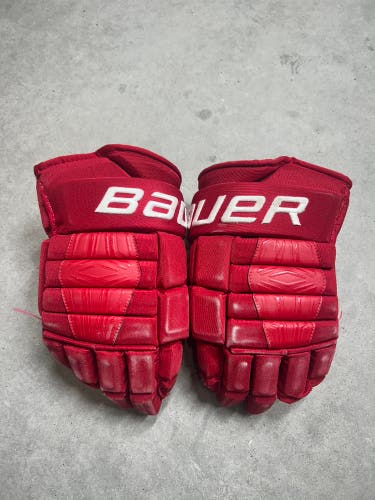 14” Bauer Pro Series Miami University Pro Stock Hockey Gloves (Used)