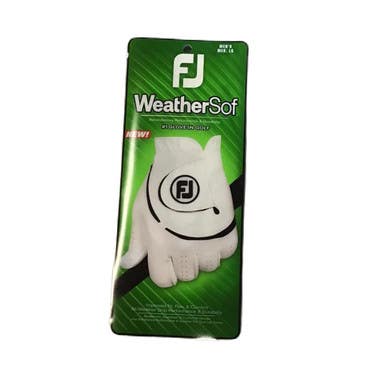 Used Foot Joy WEATHERSOF Mens Golf Glove White M/L 11730-S000068909