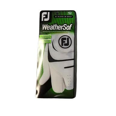 Used Foot Joy WEATHERSOF Mens Golf Glove White LG 11730-S000068914