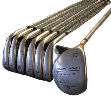 Used Taylormade BURNER SUPERSTEEL Men's Package Set LH 7 Piece 11730-S000069202
