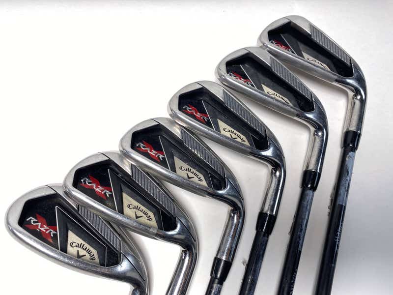 Callaway Razr X Iron Set 6-PW+GW 75g Regular Graphite Mens LH +1