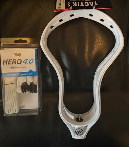 Maverik Tactik 3 Lacrosse Head with Hero 4.0 complete mesh kit valued at $34.99!!