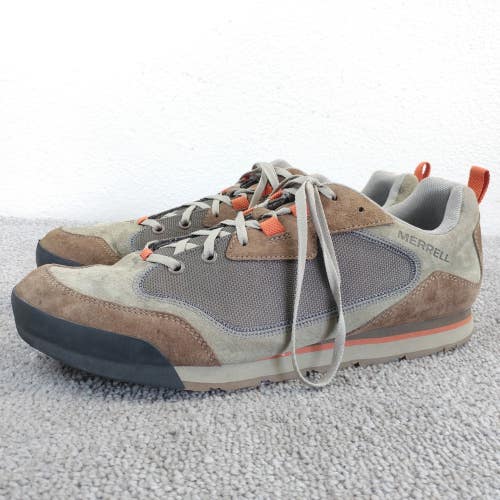 Merrell Burnt Rock Travel Suede Sneaker Mens 12 Shoes Brown J95233 NO INSOLES
