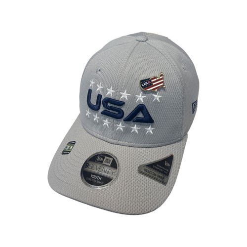NEW 2025 New Era Ryder Cup 9Seventy Grey Youth Adjustable Snapback Hat