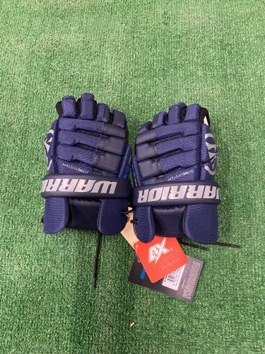 Navy Warrior Evo FB Lacrosse Gloves Medium (New)