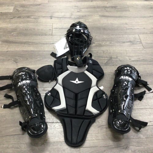 Black and Gray All Star Player's Series Catcher's Set Age 9-12 (New)