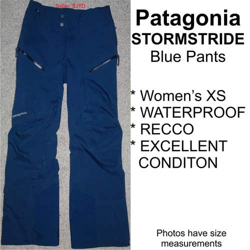 EUS - Patagonia Stormstride WATERPROOF Blue Pants Women XS RECCO - EUC